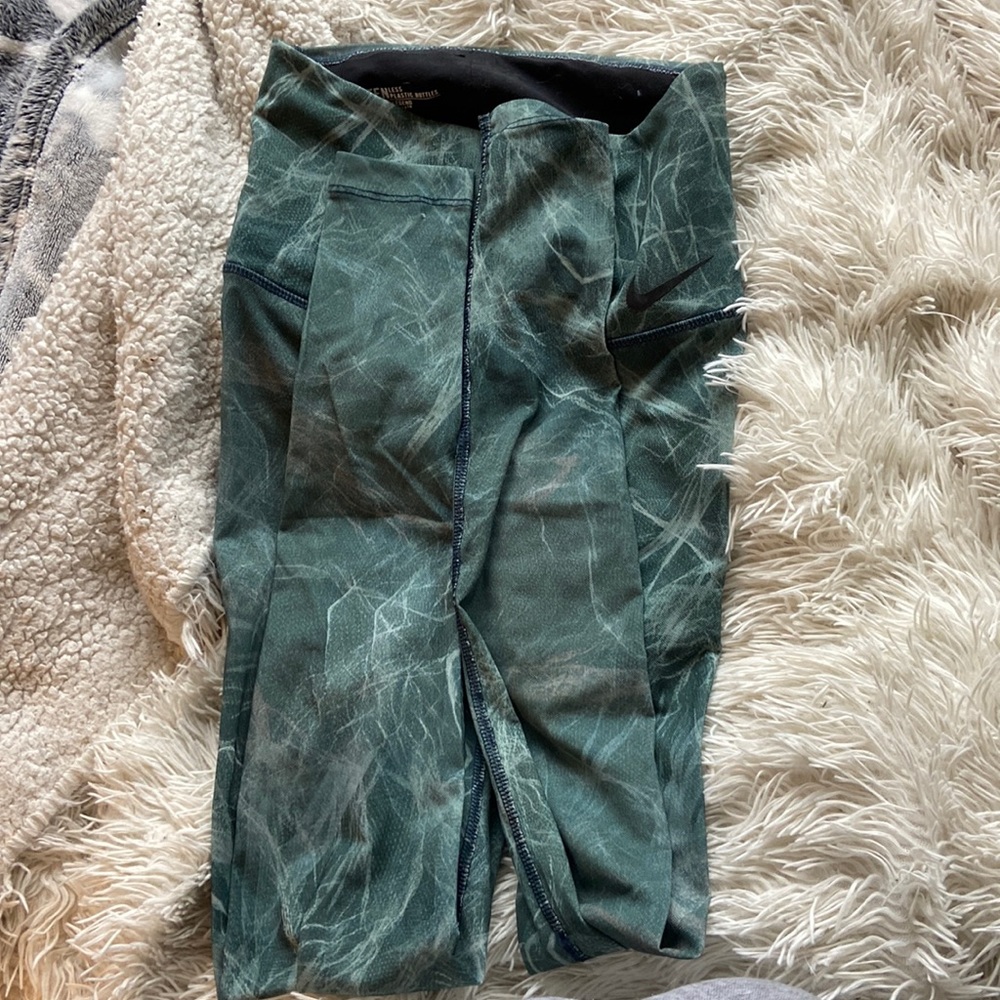 green mesh nike leggings